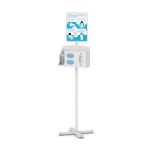 Respiratory Hygiene Dispenser Station Stand with Signage