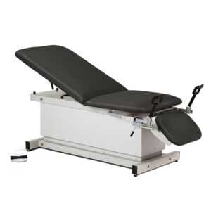 Shrouded Power Table with Stirrups, Adjustable Backrest & Drop Section