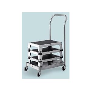 Stainless Steel Stackable Medical Step Stool with Dolly