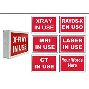 X-Ray In Use or Custom Print Lighted Sign