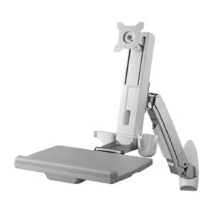 Sit Stand Combo Computer Workstation Wall Mount System