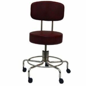 MRI Non-Magnetic Adjustable Stool with backrest & Casters (16 - 22 in.)