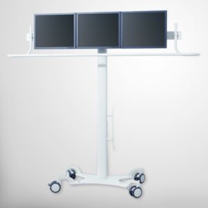 Mobile Monitor Cart for 3 Monitors