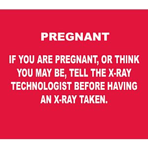 X-Ray Pregnancy Sign, English, Red