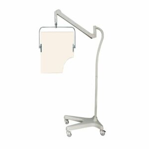 Square Arm Overhead Lead Acrylic Mobile Barrier With Torso Cutout