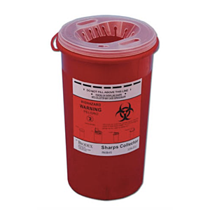 The High Energy PET Sharps Insert Red Container. 3.2 Quart 12/pk