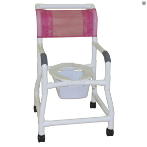 PVC Shower Chair with Flared Base and Square Pail (18" Width)