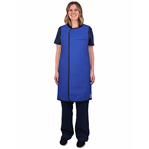 Overstock Lightning Light Weight Full Wrap Apron with Thyroid Collar - Blue