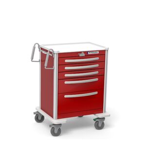 5-Drawer Medium Emergency Cart - Aluminum