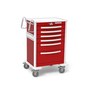 6-Drawer Tall Emergency Cart - Aluminum