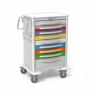 9-Drawer X-Tall Pediatric Cart - Aluminum