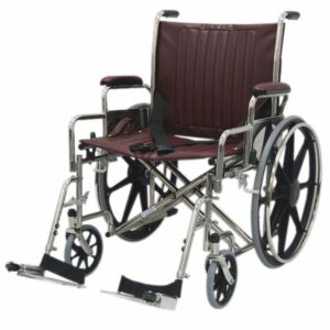 22” Wide Non-Magnetic MRI Wheelchair w/ Detachable Footrests
