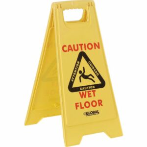2 Sided Multi-Lingual Caution Floor Sign