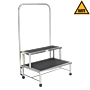 MRI Safe 2-Step Donnelly Footstool with Handrail - (24"x16"x16")