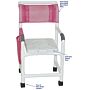 PVC Shower Chair w/Soft Seat Deluxe, Removable Center Section (18" Width)