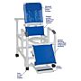 Reclining PVC Shower Chair with Deluxe Seat / Sliding Footrest (20" Width)