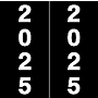 Laminated Year Labels, 1-7/8" x 1-7/8", 500/Roll