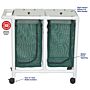 Double Bag PVC Hamper w/ Optional Foot Pedal