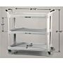 500 lb Capacity Three Shelf Plastic Utility Cart with Dual Handle