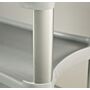 500 lb Capacity Three Shelf Plastic Utility Cart with Dual Handle