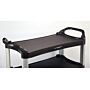 500 lb Capacity Three Shelf Plastic Utility Cart with Dual Handle