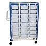 Specialty PVC Cart with Storage Bins (24 Bins)
