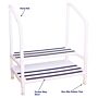 MRI PVC Step Stool (2 Steps with Handrail)