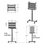 Suture Stand Cart on Wheels