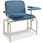 Compact Bariatric Phlebotomy Chair with Dual Flip Arms