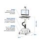 Hospital Telemedicine Computer Cart with Battery Power Supply