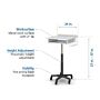 Mobile Laptop Cart with Convenient Storage