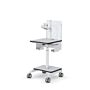 Mobile Computer Cart Monitor Arm with Sneeze and Cough Guard