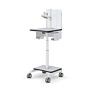 Mobile Computer Cart Monitor Arm with Sneeze and Cough Guard