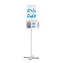 Respiratory Hygiene Dispenser Station Stand with Signage