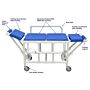Folding Gurney with Sectional Padding