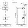 Dual Monitor Vertical Stand Mount Max.32" Monitors