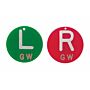 Round Polycarbonate Left and Right Marker Set - Optional Initials