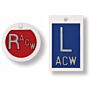 Lead-Free Plastic X-Ray Markers - Square "L" & Round "R"