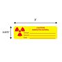 Caution Radioactive Material Isotope/Amount/Date Labels
