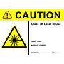 Laser Sign: Caution Class 3R Laser Controlled Area eye protection required 14 x 10