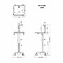 Light Pedestal Medical Cart with Monitor Mount