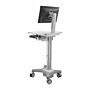 Light Pedestal Medical Cart with Monitor Mount