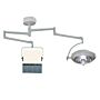 Ceiling Mounted Overhead Lead Acrylic Barrier with Lead Curtain and Light