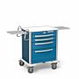 4-Drawer Short Emergency Cart - Aluminum