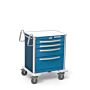 4-Drawer Short Emergency Cart - Aluminum
