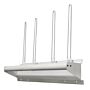 Wall Mounted Steel Apron Rack, Towel Bar Style, with Four Glove Holders