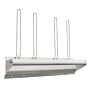 Wall Mounted Steel Apron Rack, Towel Bar Style, with Four Glove Holders