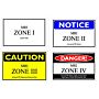 MRI Zone Sign 4 Pack